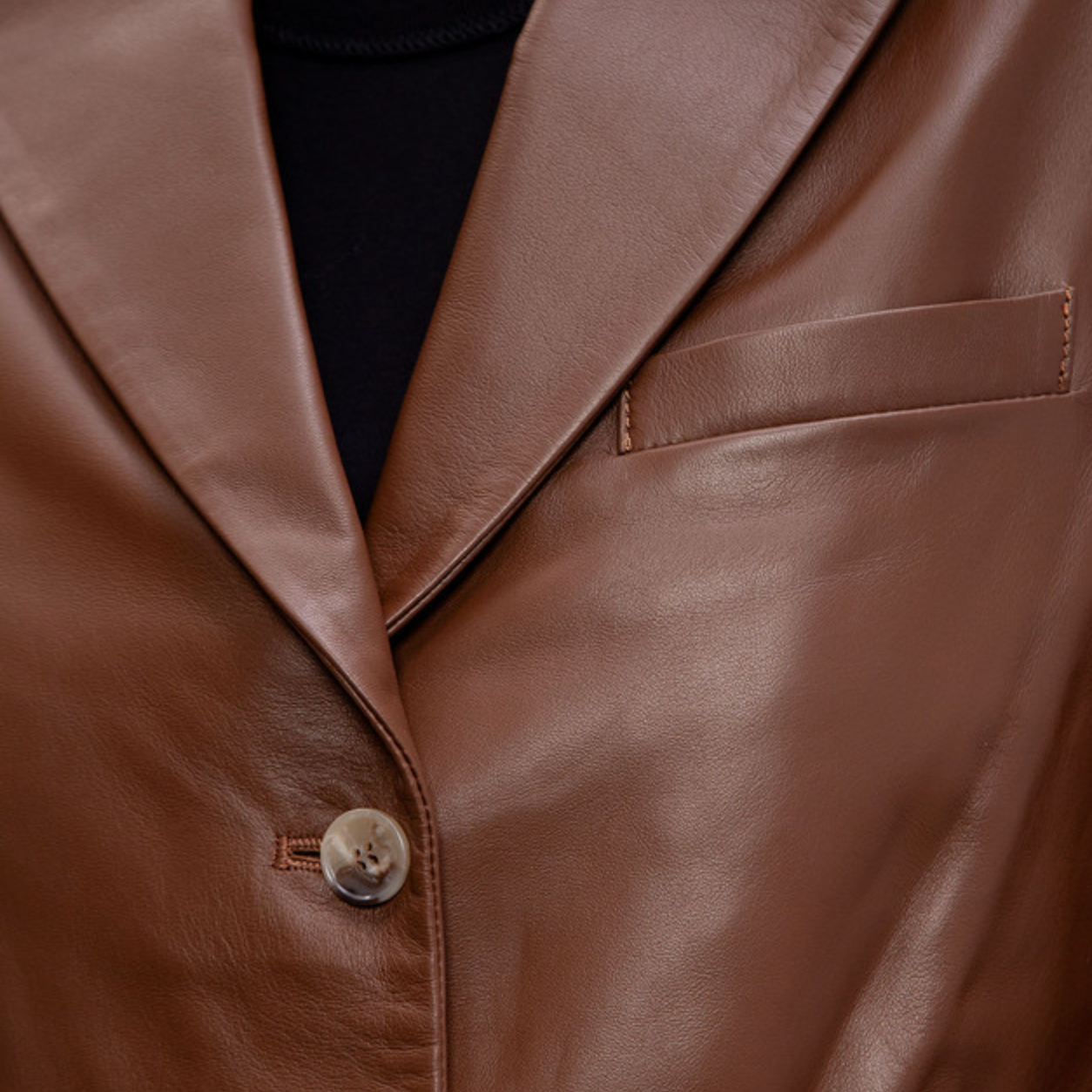 Brown Aldo Leather Jacket