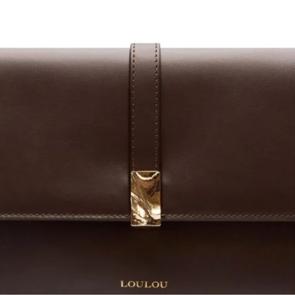 Brown Elmer Calf Leather Clutch