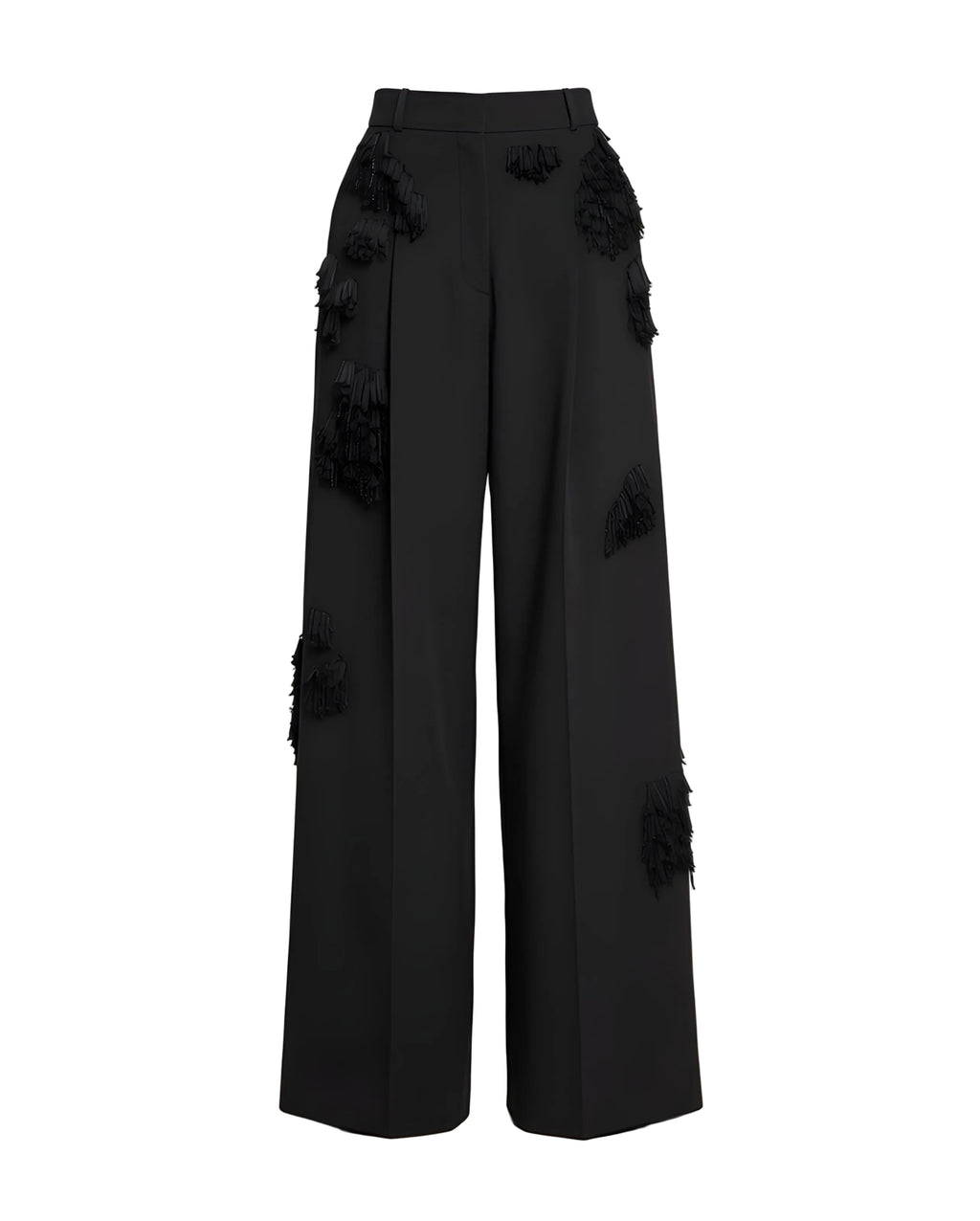Fringed Narrow-Leg Pants