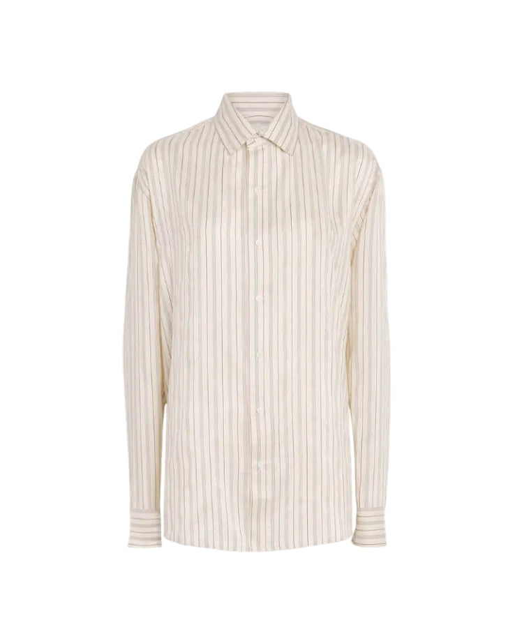 Songino Oversized Silk Stripe Shirt