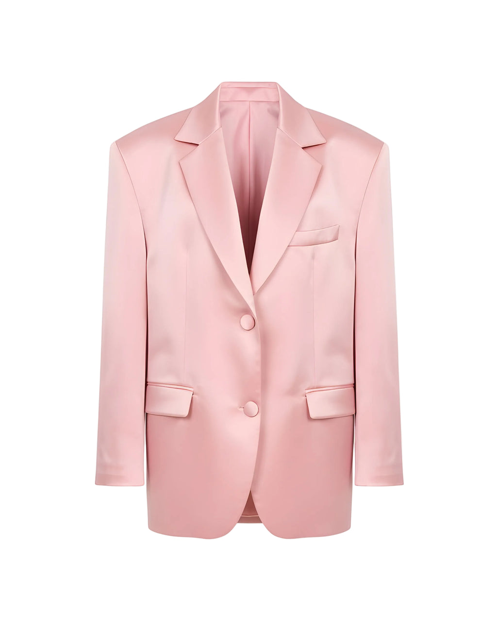 Single-Breasted Silk Blazer