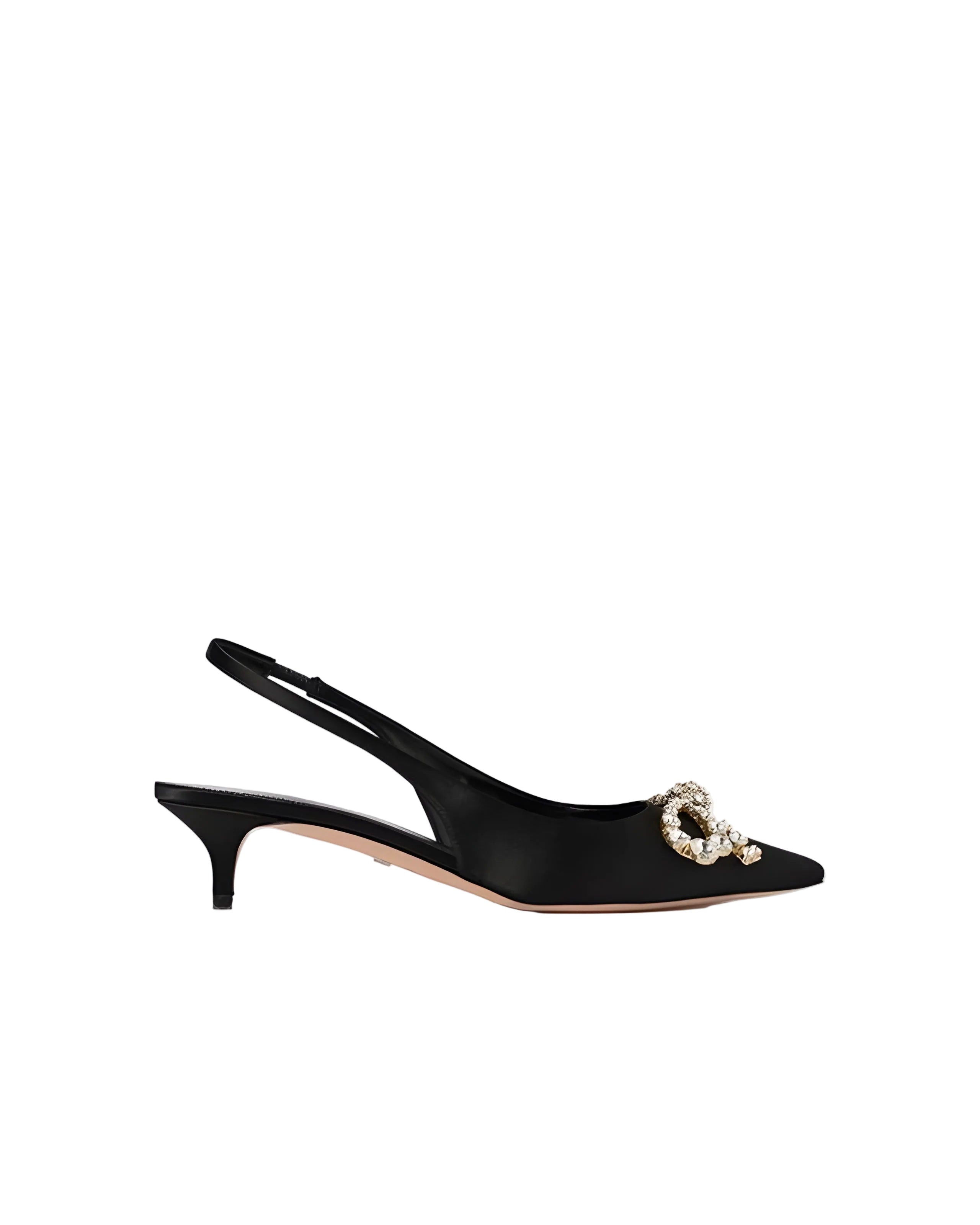 Crystal-Embellished Slingback Pumps