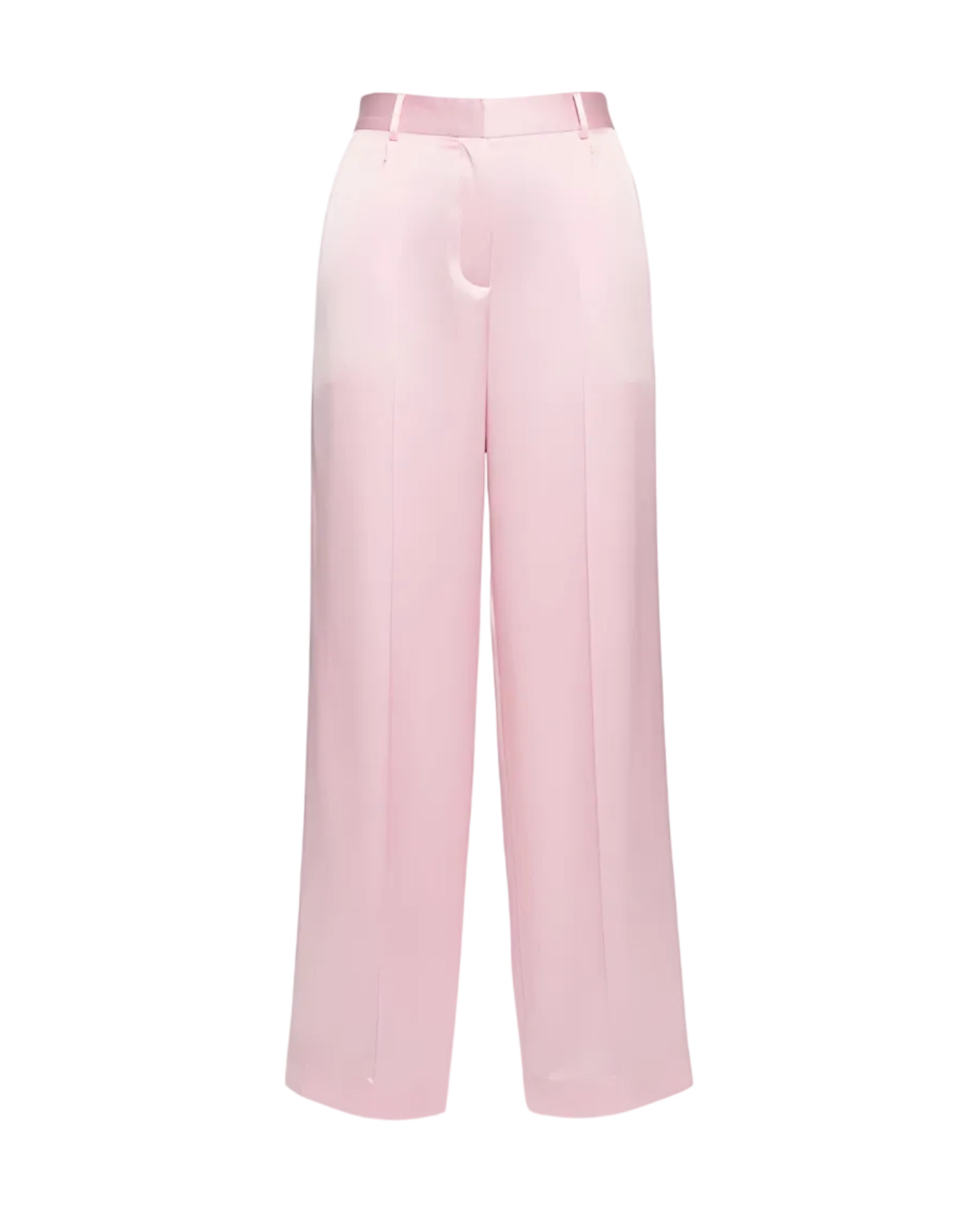 High-Waist Silk Trousers