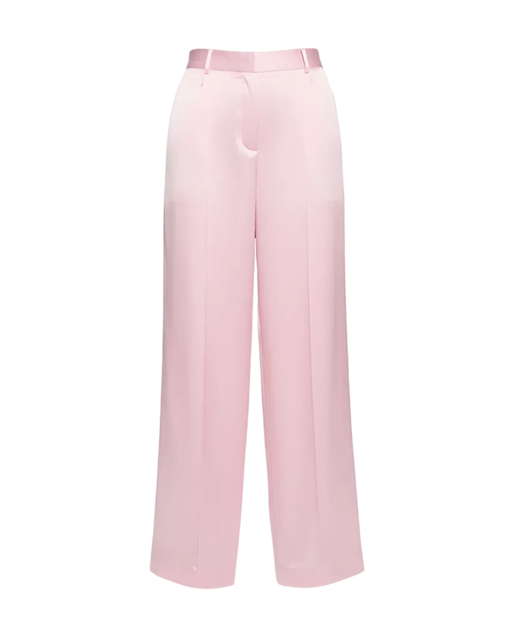 High-Waist Silk Trousers