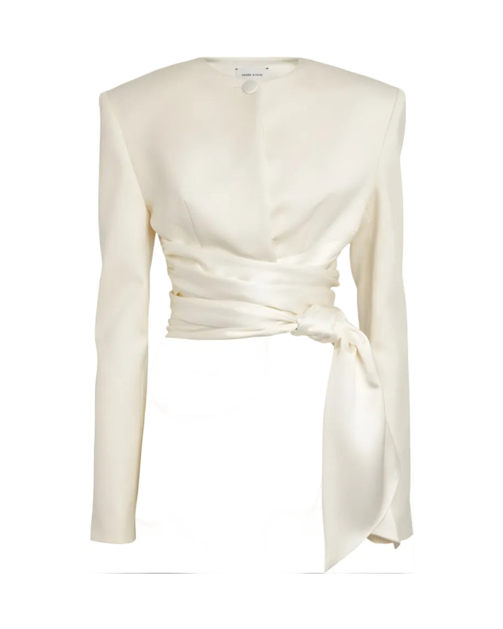 Cropped Silk Grain de Poudre Jacket