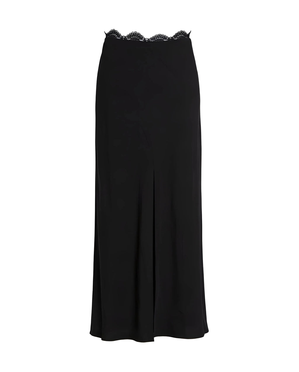 Lace-Detailed Midi Skirt