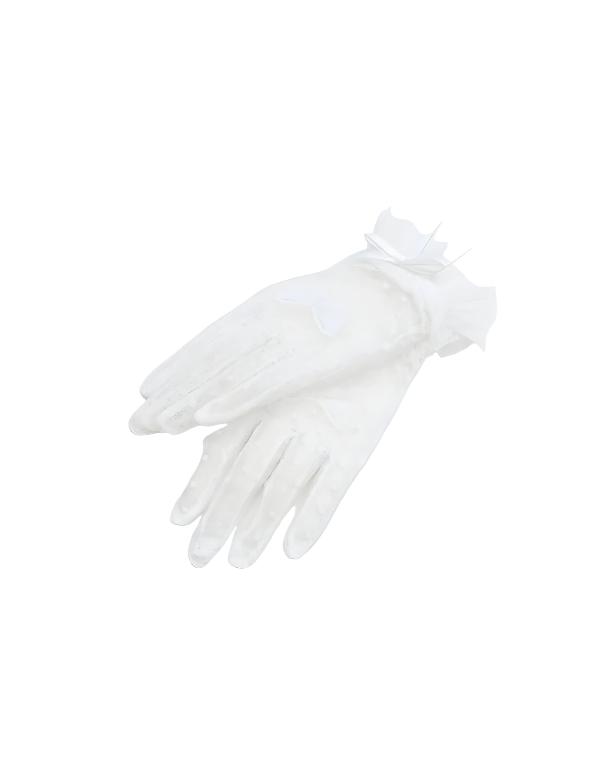 Bow-Detail Lace Gloves
