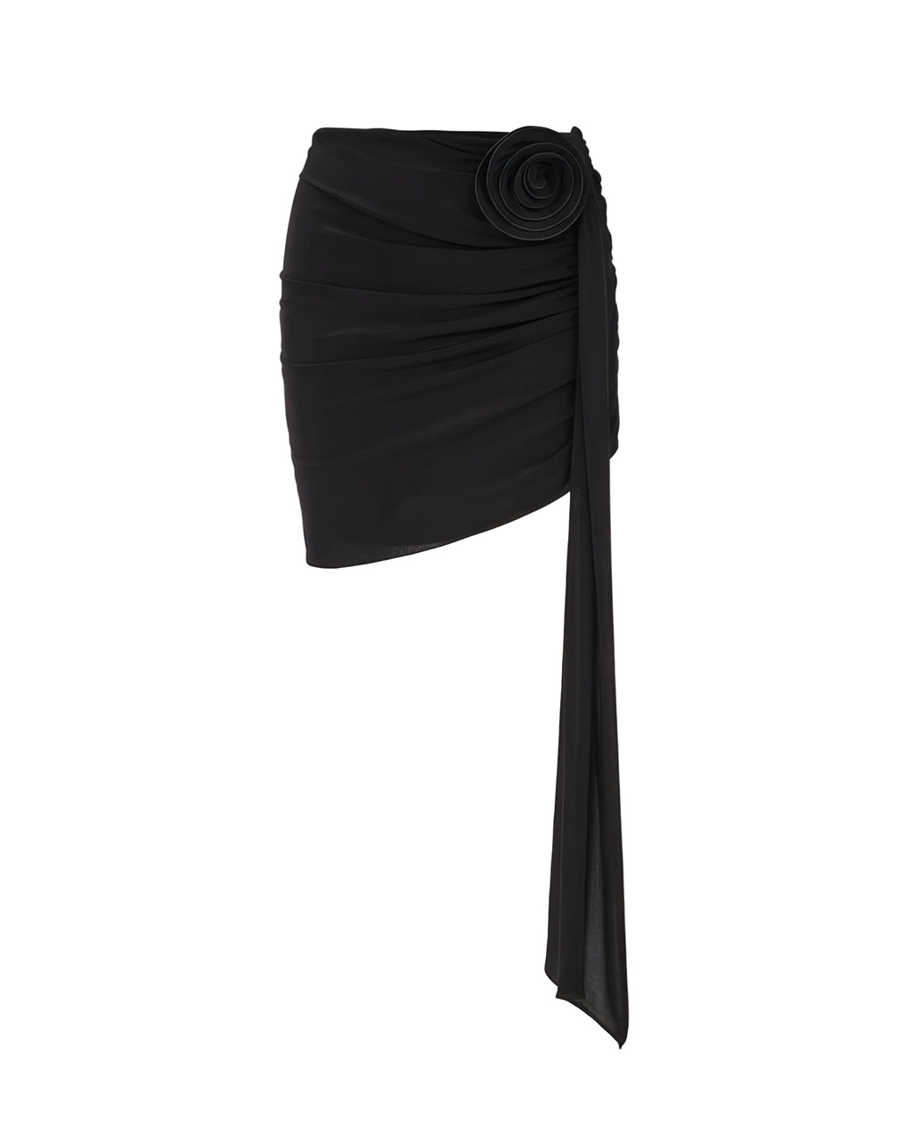 Draped Asymmetric Miniskirt