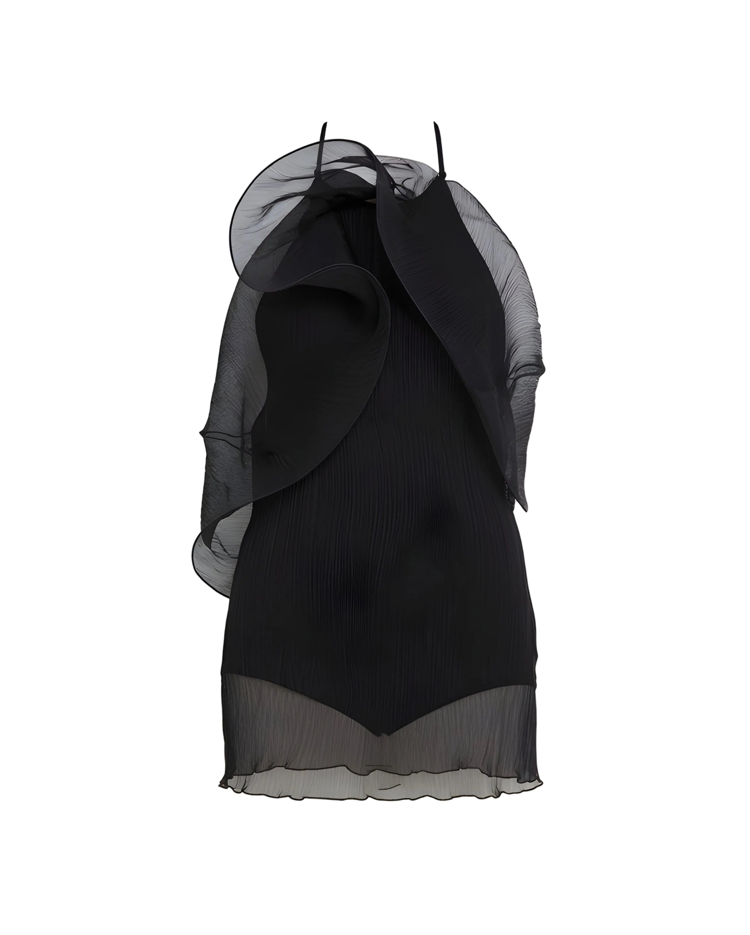 Sheer Silk Organza Mini Dress