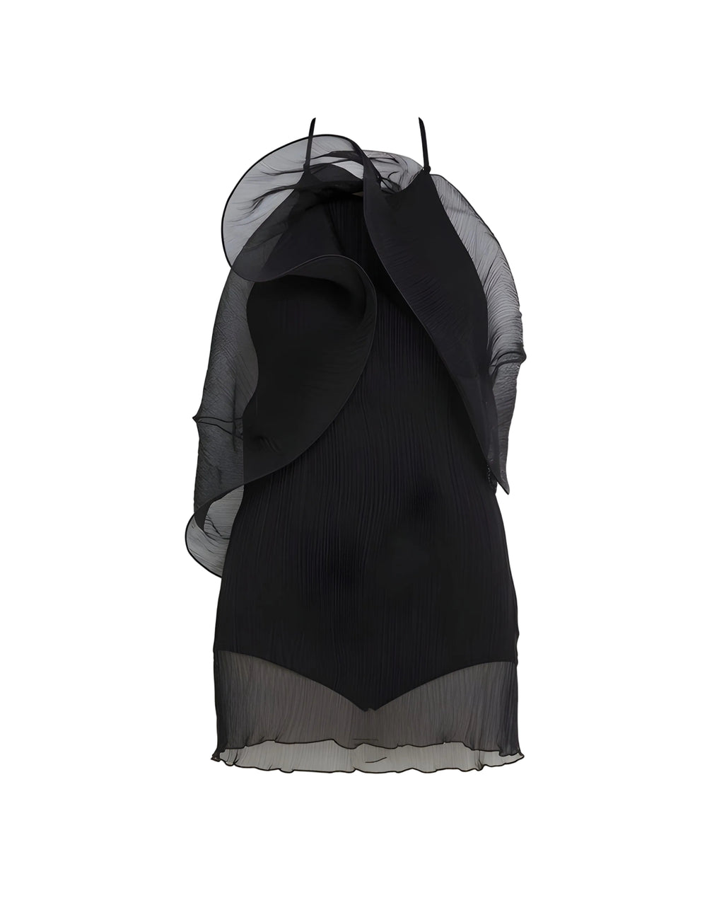 Sheer Silk Organza Mini Dress