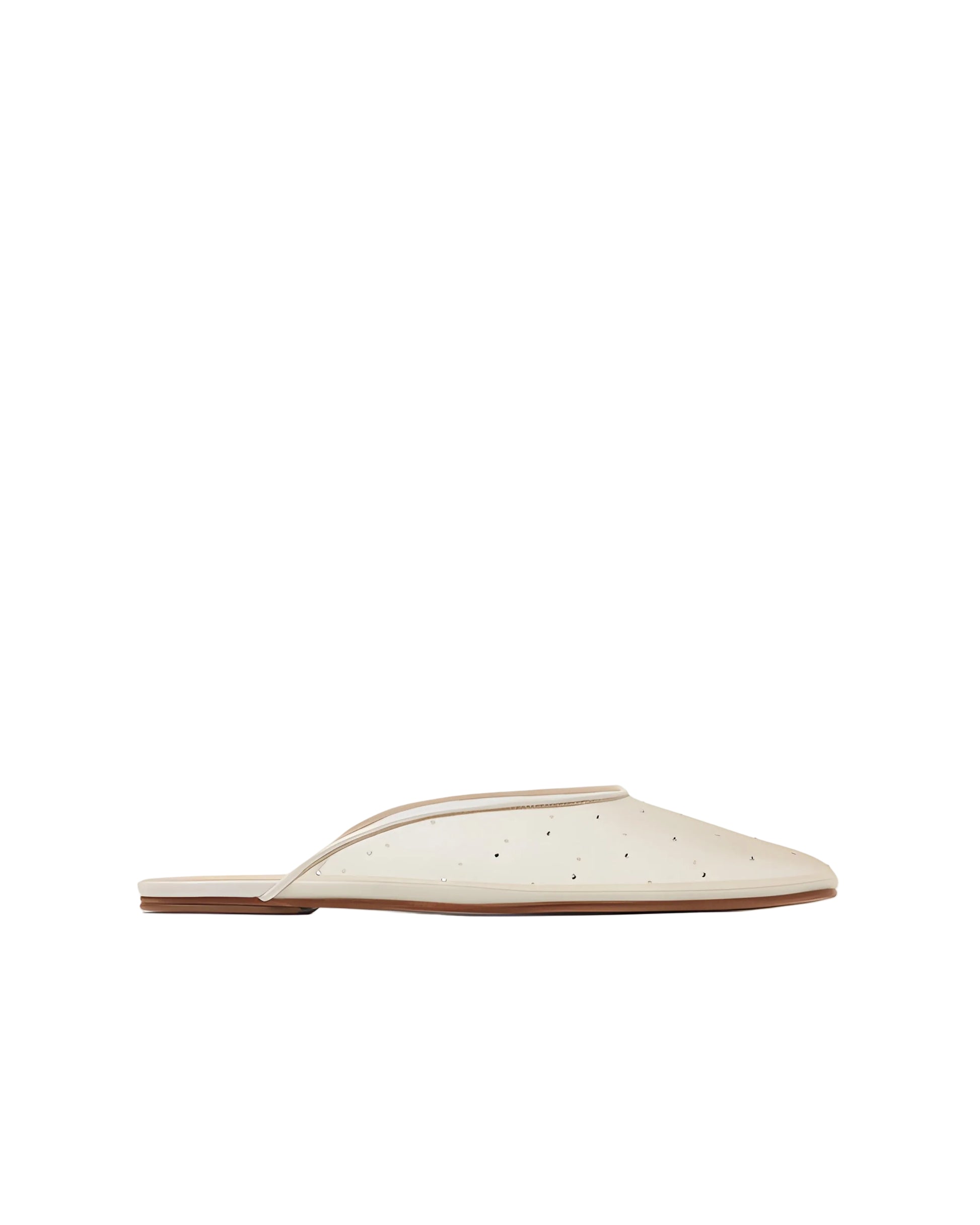 Crystal-Embellished Mesh Mules