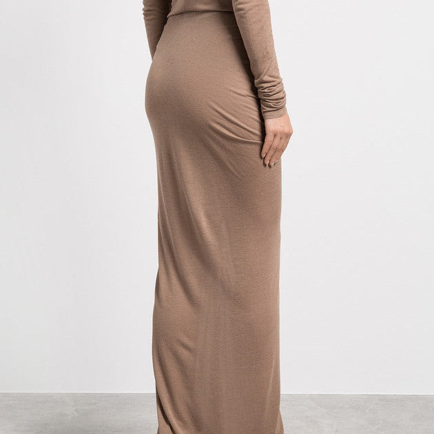 3D Floral Appliqué Maxi Skirt