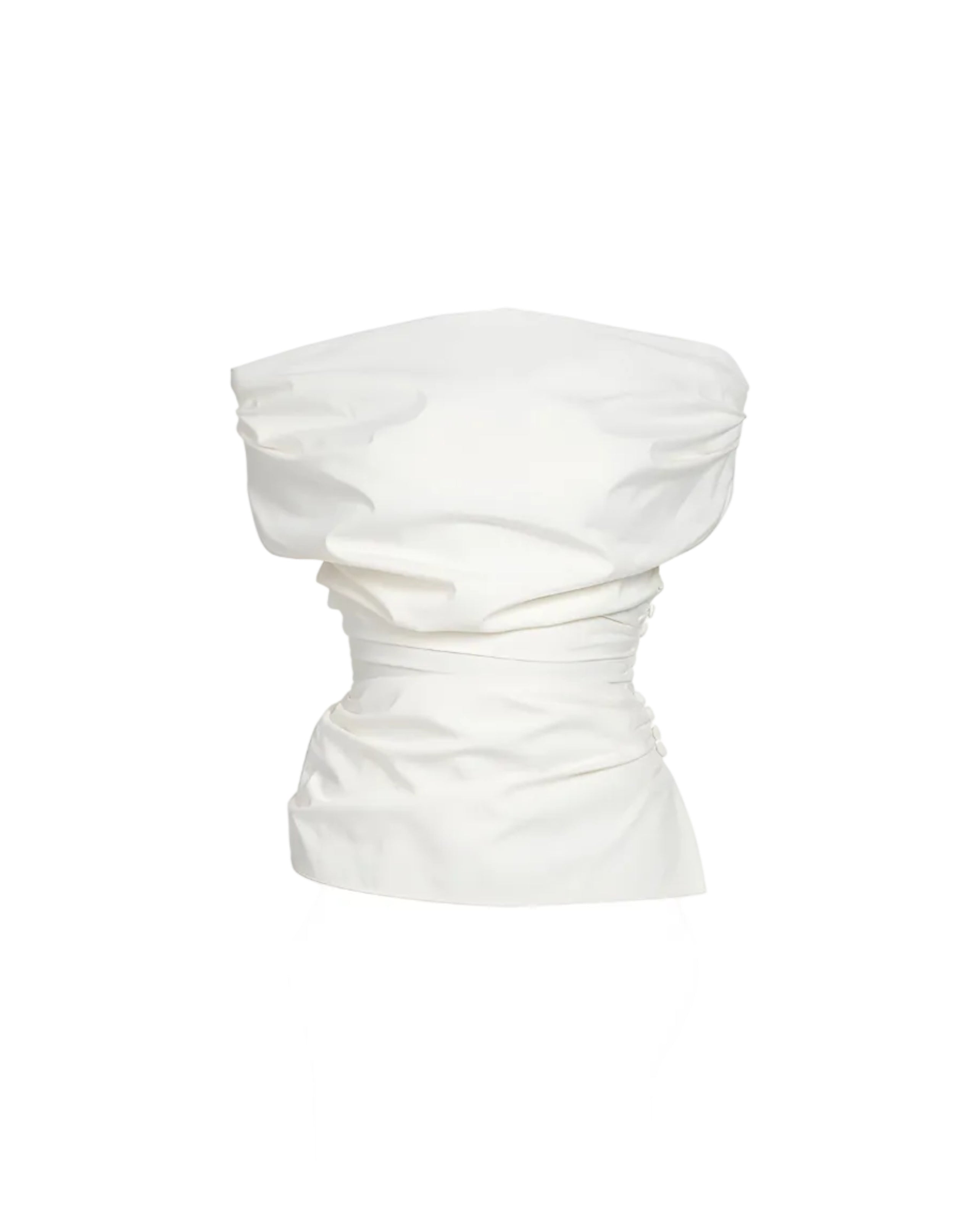 Off-The-Shoulder Draped Silk Top