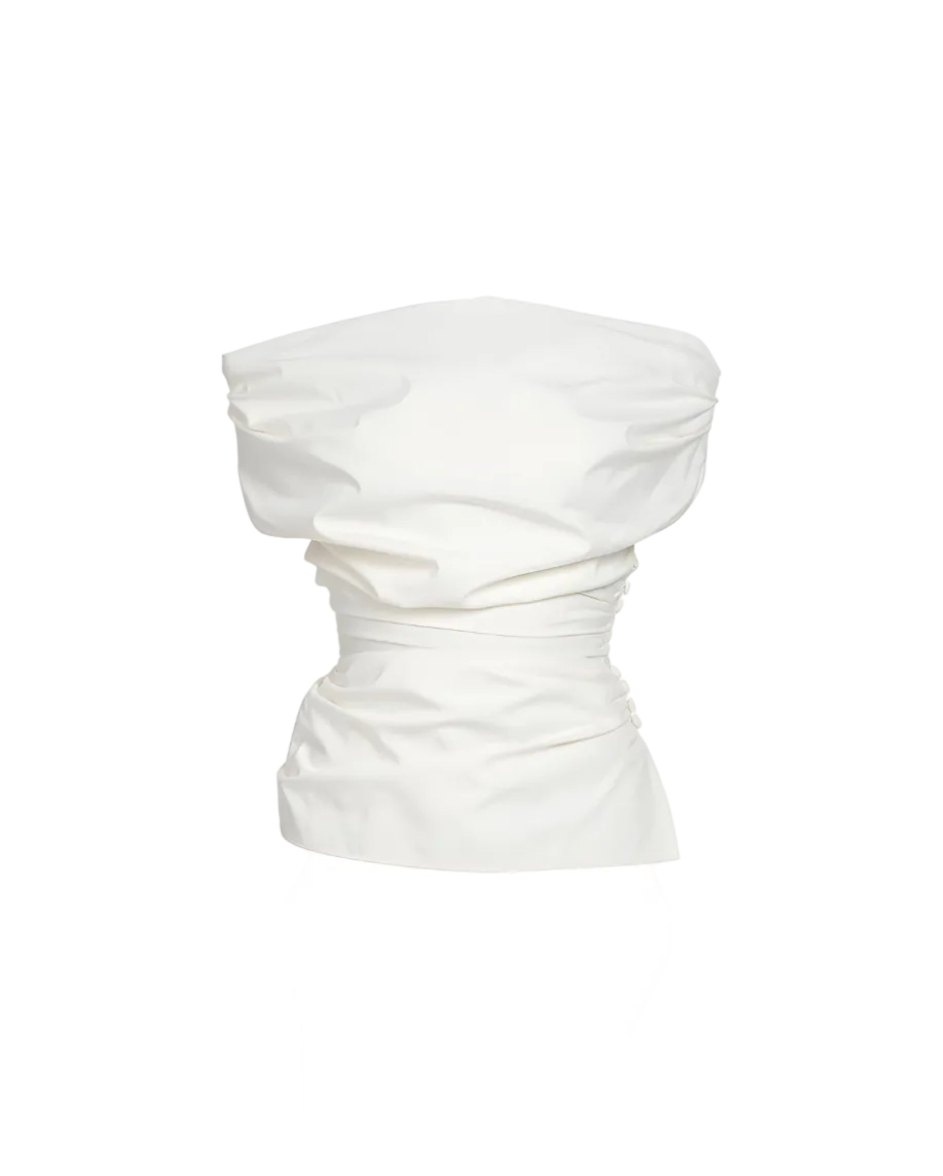 Off-The-Shoulder Draped Silk Top