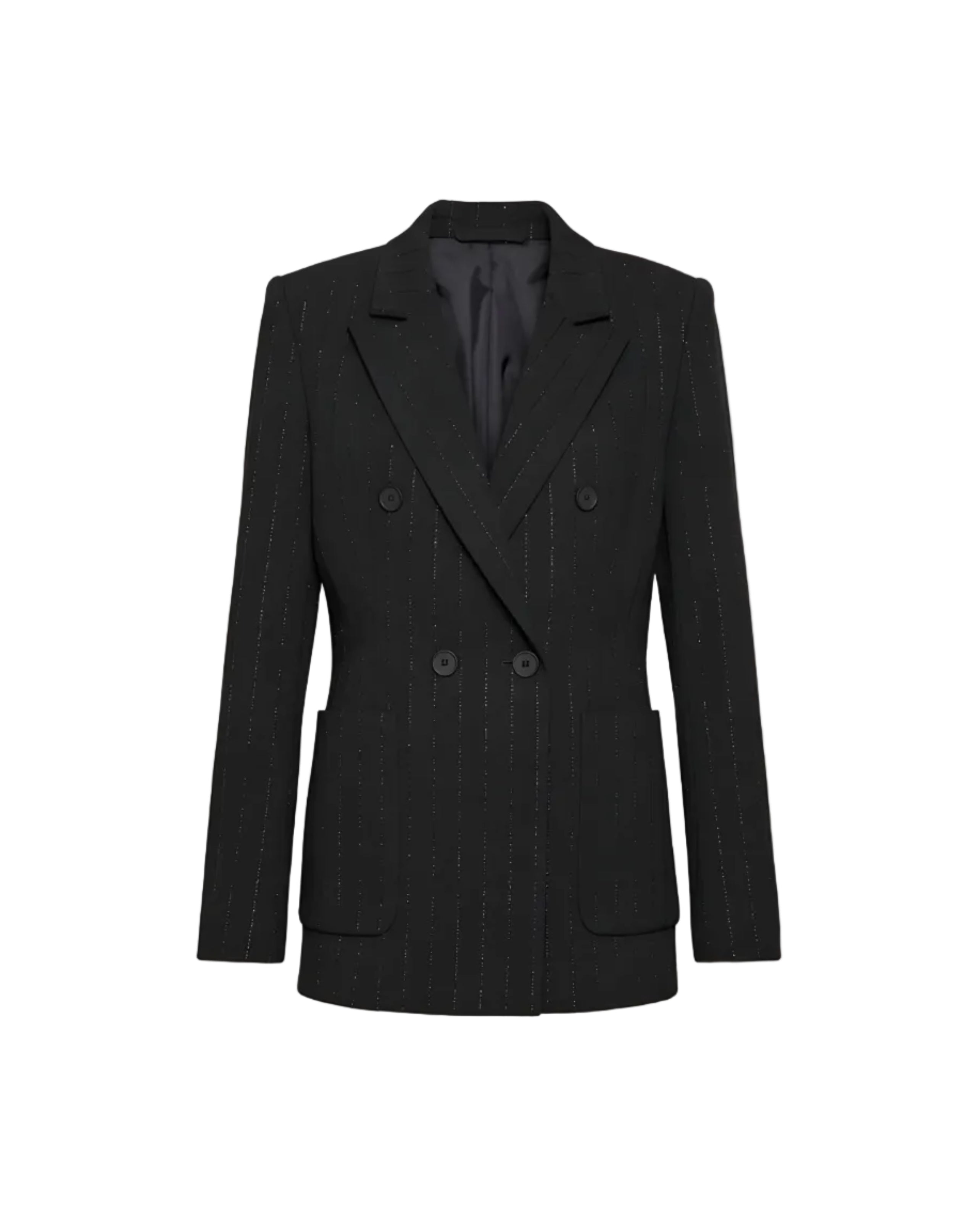 Double-Breasted Rhinestone Jacket
