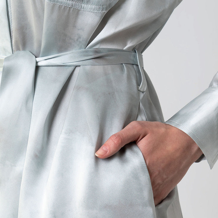 Printed Silk Shirt Dress