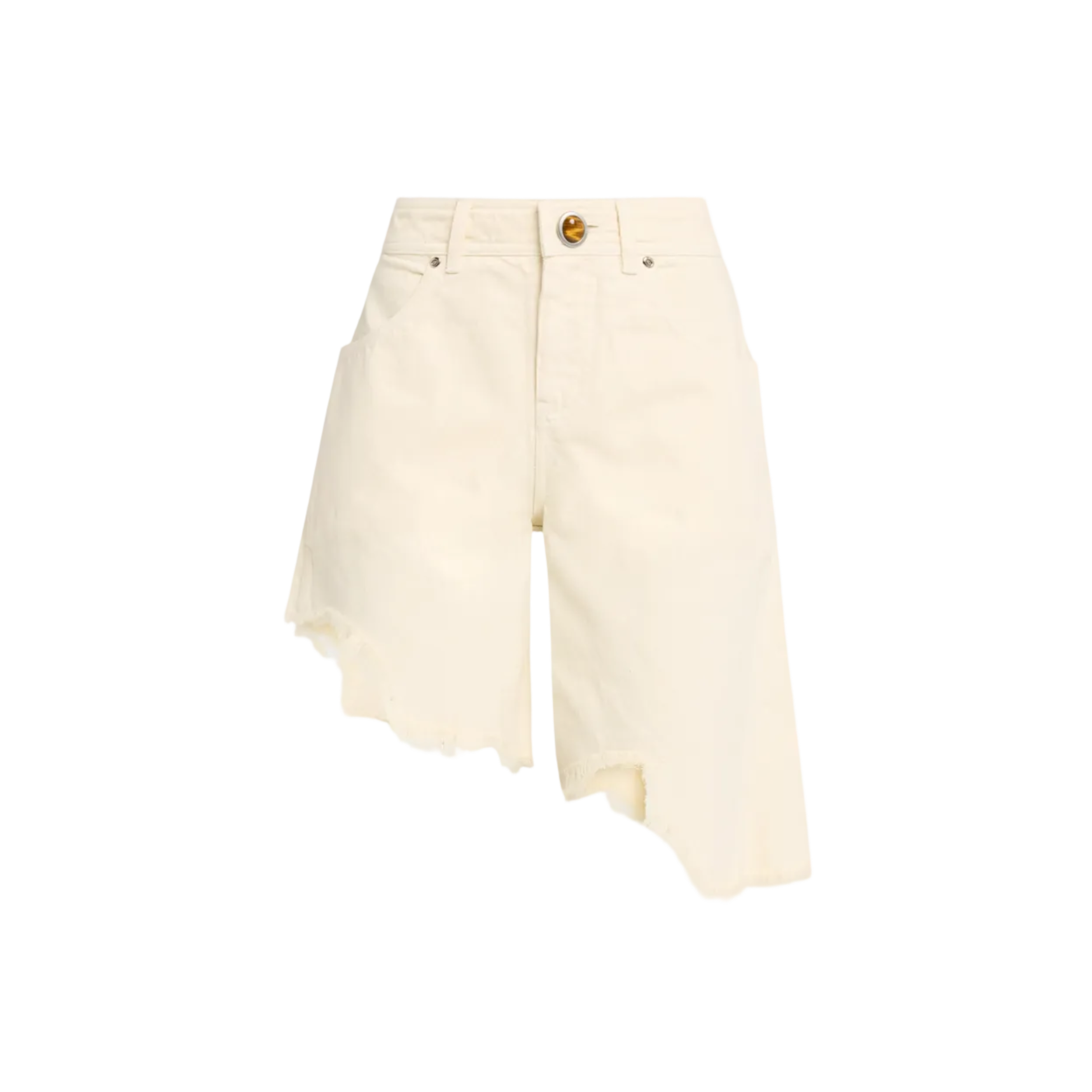 Beige Manta Sting Denim Shorts