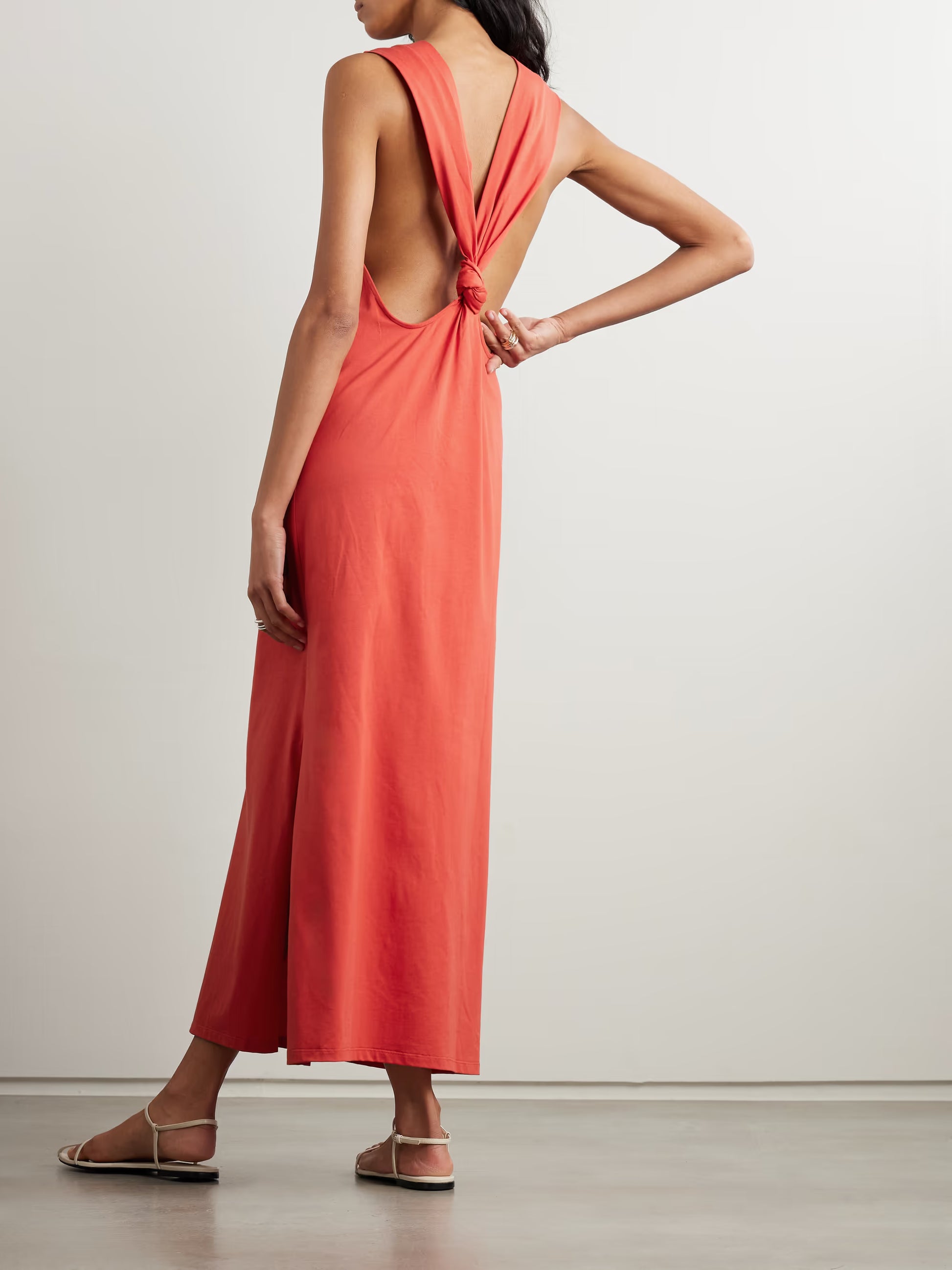 Rayna cotton jersey dress with open back