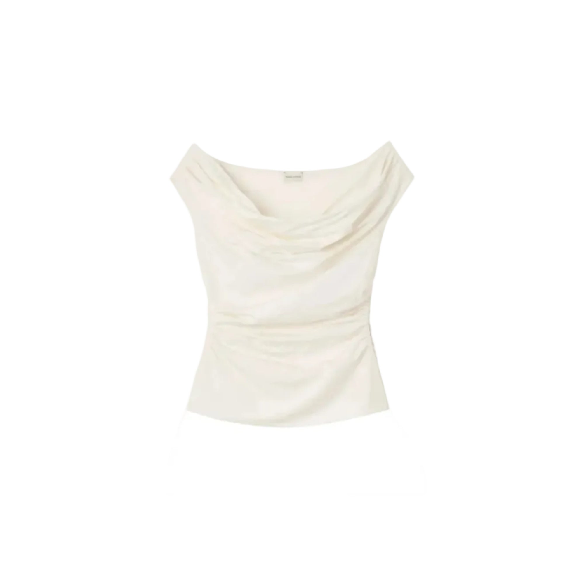 Off-The-Shoulder Draped Silk Top